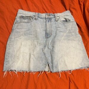 Madewell Rigid Denim A Line Mini Skirt 30